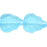 Czech Medium Leaves 12 x 10mm Vertical Hole Aquamarine (25pcs)