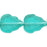 Czech Medium Leaves 12 x 10mm Vertical Hole Teal (25pcs)