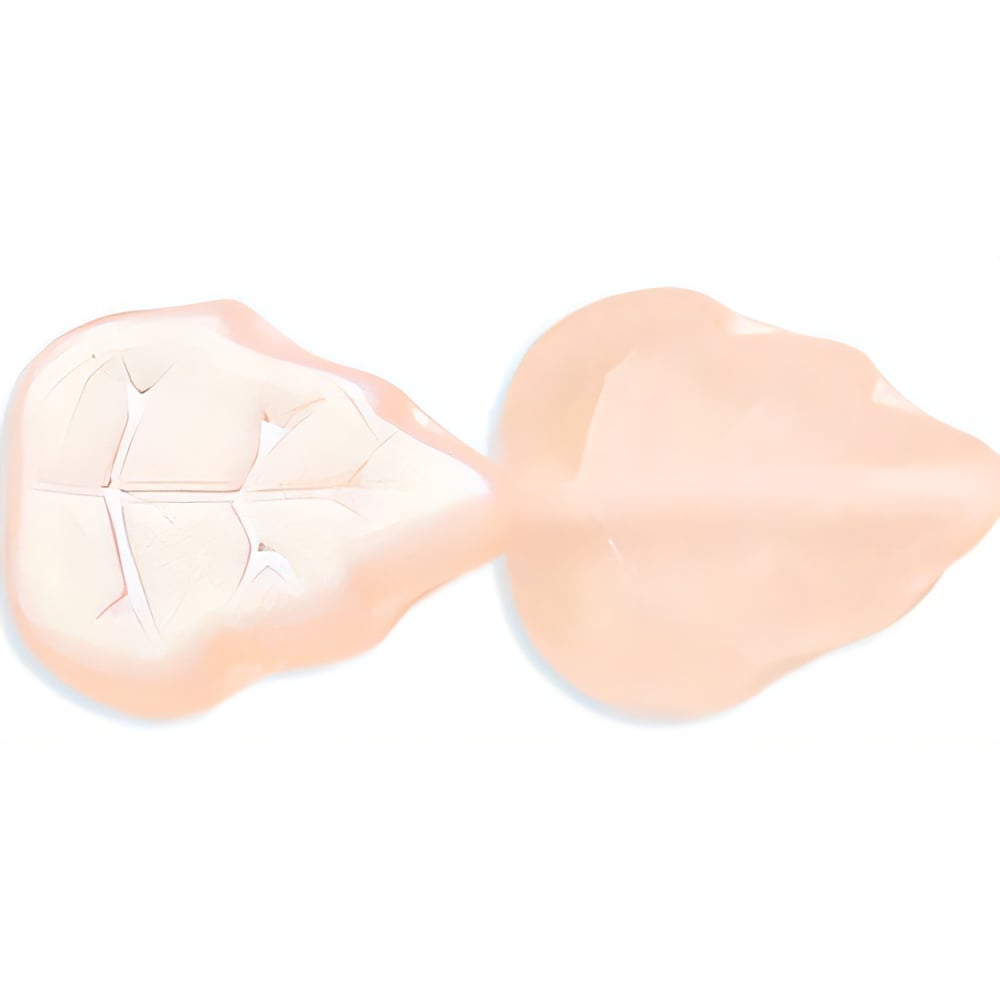 Czech Medium Leaves 12 x 10mm Vertical Hole Matte - Rosaline AB (25pcs)