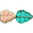 Czech Medium Leaves 12 x 10mm Vertical Hole Teal - Vitral (25pcs)