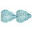 Czech Leaves 10 x 8mm Vertical Hole Luster - Transparent Blue (25pcs)