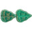 Czech Leaves 10 x 8mm Vertical Hole Luster - Opaque Turquoise (25pcs)