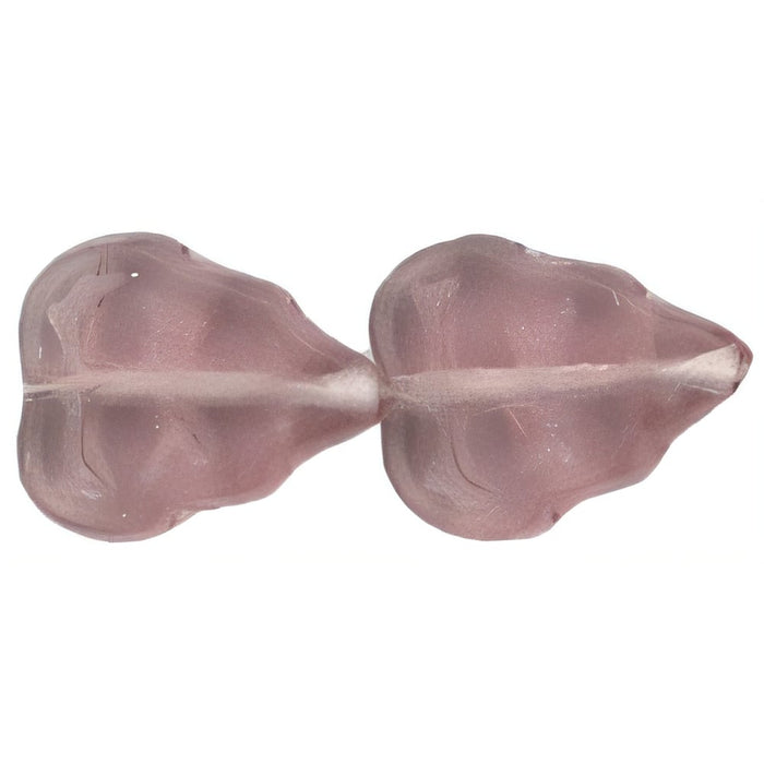 Czech Leaves 10 x 8mm Vertical Hole Med Amethyst (25pcs)