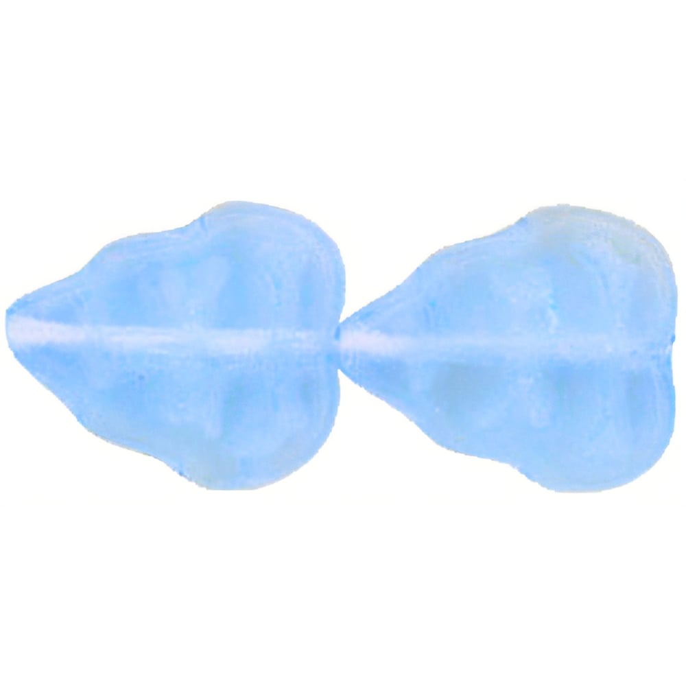 Czech Leaves 10 x 8mm Vertical Hole Med Sapphire (25pcs)