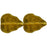 Czech Leaves 10 x 8mm Vertical Hole Dk Smokey Topaz (25pcs)