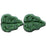 Czech Leaves 10 x 8mm Vertical Hole Metallic Suede - Leafy Green (25pcs)