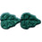 Czech Leaves 10 x 8mm Vertical Hole Satin Metallic Turquoise (25pcs)