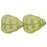 Czech Leaves 10 x 8mm Vertical Hole Luster - Olivine (25pcs)