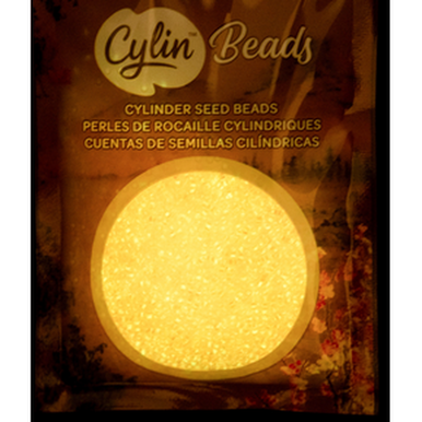 Cylin Seed Beads 11/0 - 25g Bag - Glow in the Dark - Orange