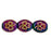 Czech Oval Clovers 10 x 9mm Iris - Purple - Gold Inlay (25pcs)