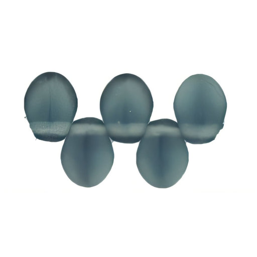 Czech Petals 8 x 6mm Matte - Montana Blue (50pcs)