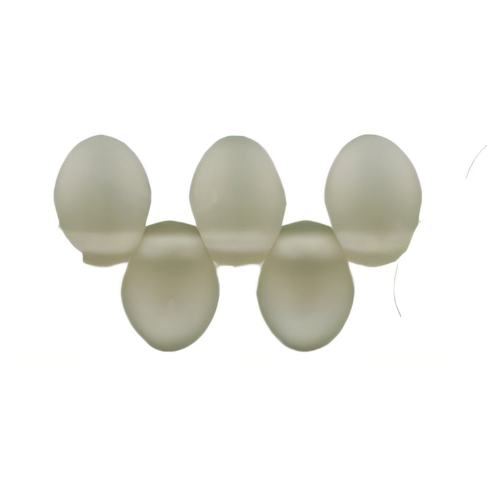 Czech Petals 8 x 6mm Matte - Black Diamond (50pcs)