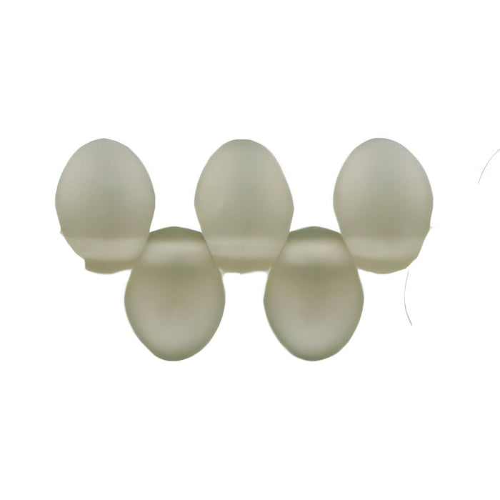 Czech Petals 8 x 6mm Matte - Black Diamond (50pcs)