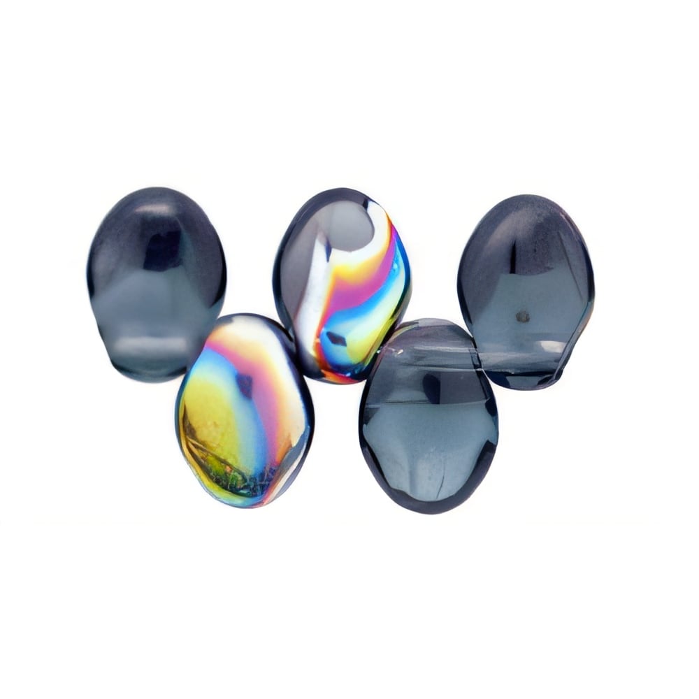 Czech Petals 8 x 6mm Montana Blue - Vitral (50pcs)