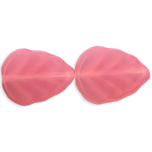 Czech Leaves 10 x 8mm Milky Pink (25pcs)