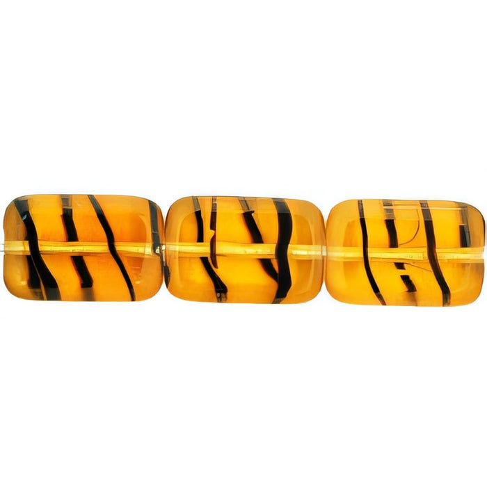 Czech Polished Rectangles 12 x 8mm Tortoise (24pcs)