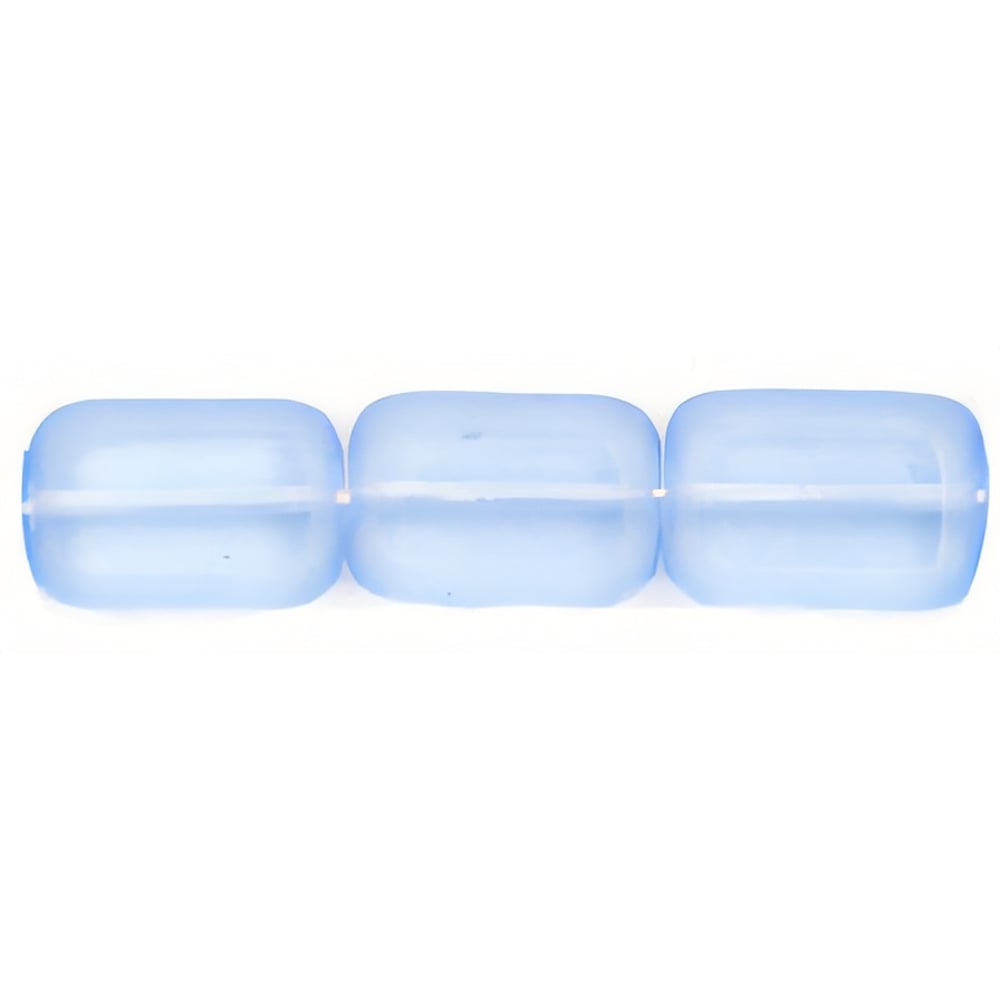 Czech Polished Rectangles 12 x 8mm Lt Sapphire (24pcs)