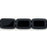 Czech Polished Rectangles 12 x 8mm Matte - Jet (24pcs)