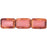 Czech Polished Rectangles 12 x 8mm Coral Pink - Picasso (24pcs)