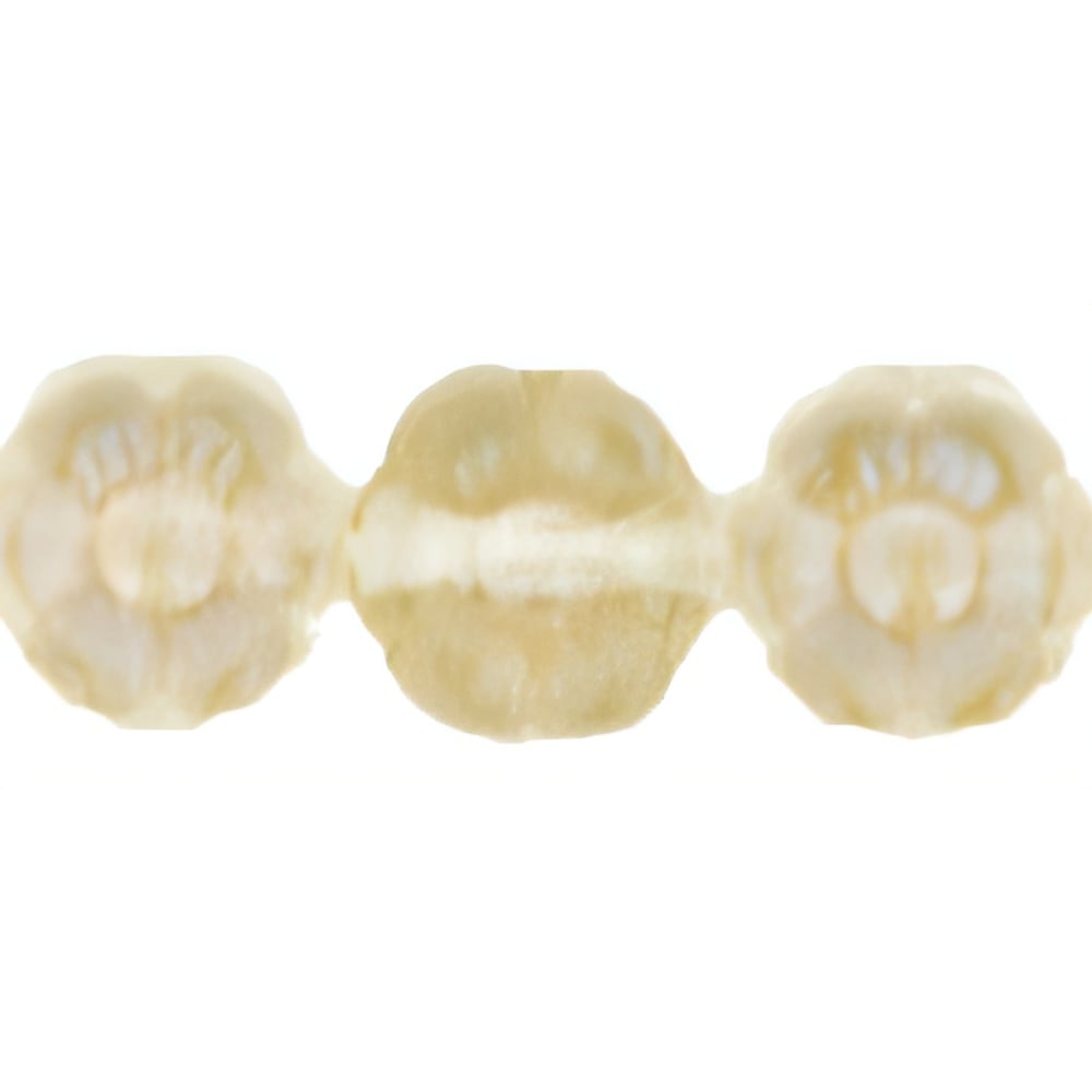 Czech Flowers 7 x 4mm Luster Iris - Lt Topaz (50pcs)