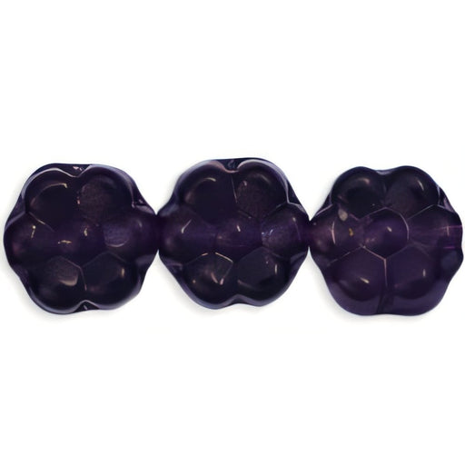 Czech Flowers 8 x 4mm Tanzanite (25pcs)