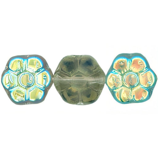 Czech Flowers 8 x 4mm Black Diamond AB (25pcs)