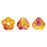 Czech Baby Bell Flowers 6 x 4mm Dual Coated - Fuchsia/Lemon (50pcs)