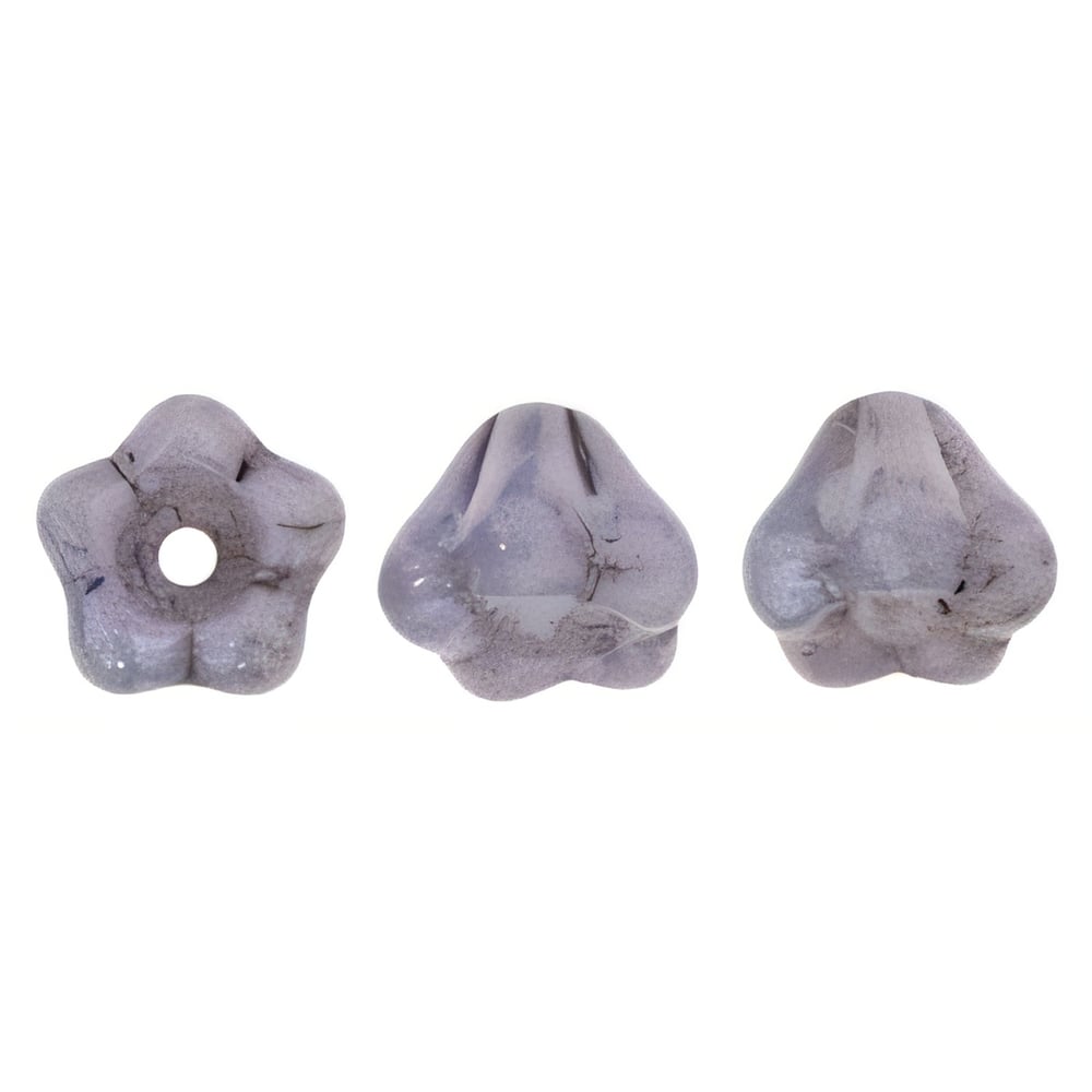 Czech Baby Bell Flowers 6 x 4mm Luster - Opaque Amethyst (50pcs)