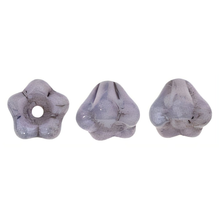 Czech Baby Bell Flowers 6 x 4mm Luster - Opaque Amethyst (50pcs)