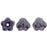 Czech Baby Bell Flowers 6 x 4mm Rose Shimmer Tanzanite (50pcs)