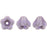 Czech Baby Bell Flowers 6 x 4mm Opalescent Amethyst (50pcs)