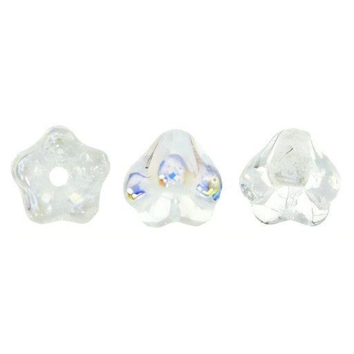 Czech Baby Bell Flowers 6 x 4mm Crystal AB (50pcs)