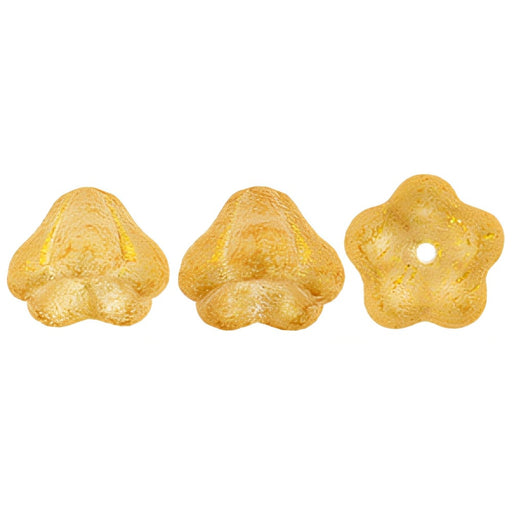 Czech Bell Flowers 8 x 6mm Honey Shimmer Crystal (25pcs)