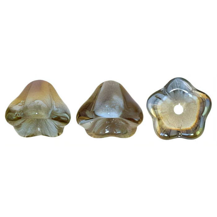 Czech Bell Flowers 8 x 6mm Alexandrite - Celsian (25pcs)