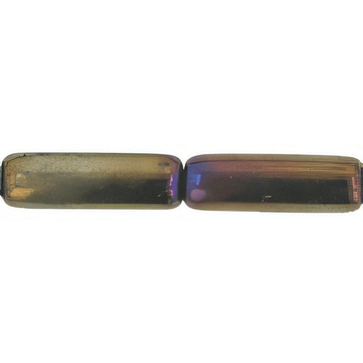 Czech Long Tubes 14 x 4mm Iris - Brown (25pcs)