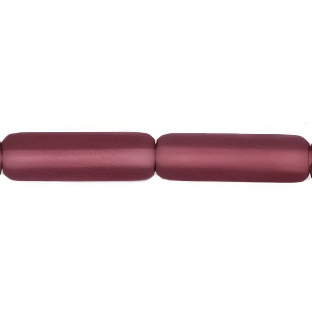 Czech Long Tubes 14 x 4mm Matte - Amethyst (25pcs)