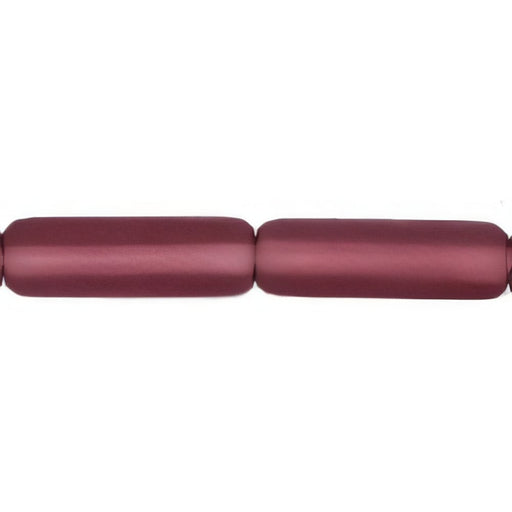 Czech Long Tubes 14 x 4mm Matte - Amethyst (25pcs)