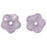 Czech Flat Flowers 8 x 3mm Crackle - Tanzanite (50pcs)