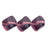 Czech Diagonal Cubes 8mm Amethyst (25pcs)
