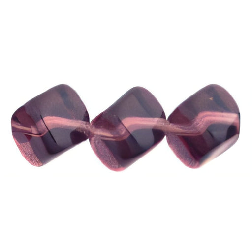 Czech Diagonal Cubes 8mm Amethyst (25pcs)
