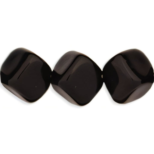 Czech Diagonal Cubes 8mm Jet (25pcs)