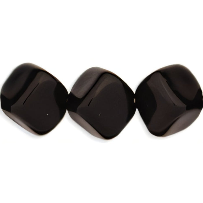 Czech Diagonal Cubes 8mm Jet (25pcs)