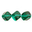 Czech Diagonal Cubes 8mm Emerald (25pcs)