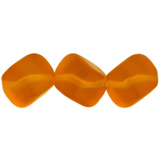 Czech Diagonal Cubes 8mm Matte - Med Topaz (25pcs)