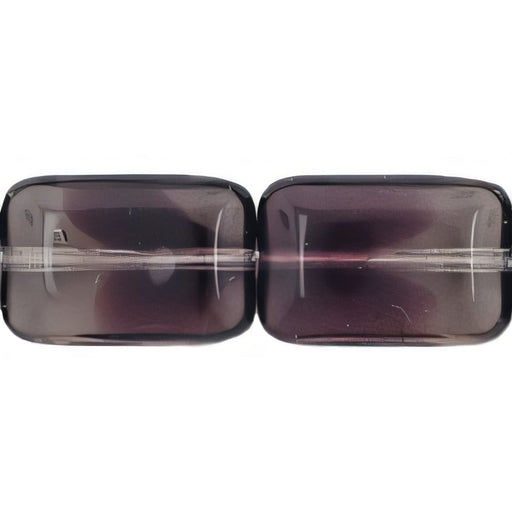 Czech Flat Rectangles 12 x 8mm Black Diamond/Amethyst (25pcs)