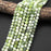 Natural Matte Green Serpentine Jade 8mm Smooth Round Bead Strand