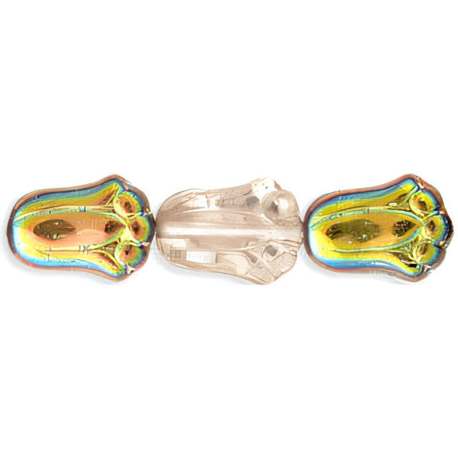 Czech Tulips 12 x 8mm Lt Rosaline - Vitral