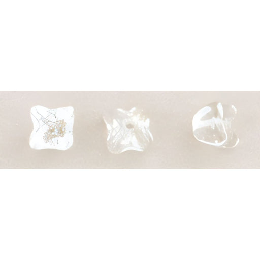 Czech Flower Caps 5 x 5mm Crystal AB (50pcs)