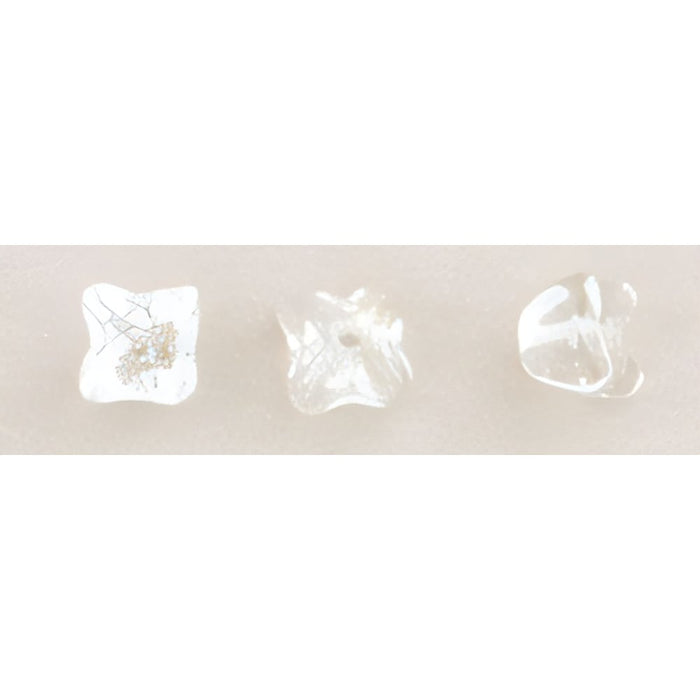 Czech Flower Caps 5 x 5mm Crystal AB (50pcs)