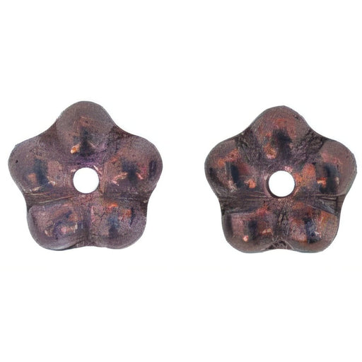 Czech Large Flower Spacer 7mm Luster - Transparent Denim Blue (50pcs)